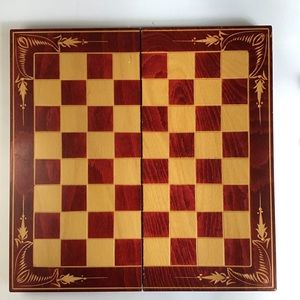 Cherrywood Checker and Backgammon Case